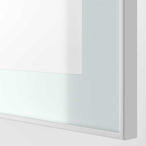 IKEA BESTÅ shelf unit with glass doors, 47 1/4x16 1/2x15 in White Stained Oak Effect Glassvik / White / Light Green Clear Gl, Ikea Ireland | 8960LVPZI