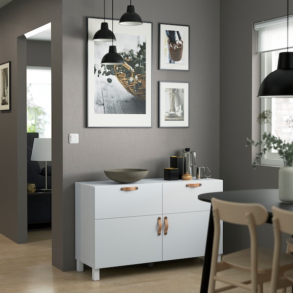 IKEA BESTÅ storage combination w doors/drawers, white/Lappviken/Stubbarp white, 47 1/4x16 1/2x29 1/8 in, Ikea Ireland | 2701BAWUY