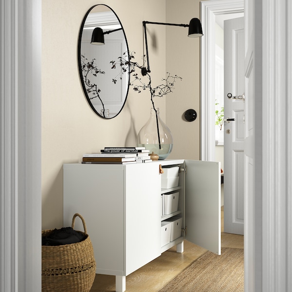 IKEA BESTÅ storage combination with doors, 47 1/4x16 1/2x29 1/8 in White / Lappviken / Stubbarp White, Ikea Ireland | 5841ZGOEX