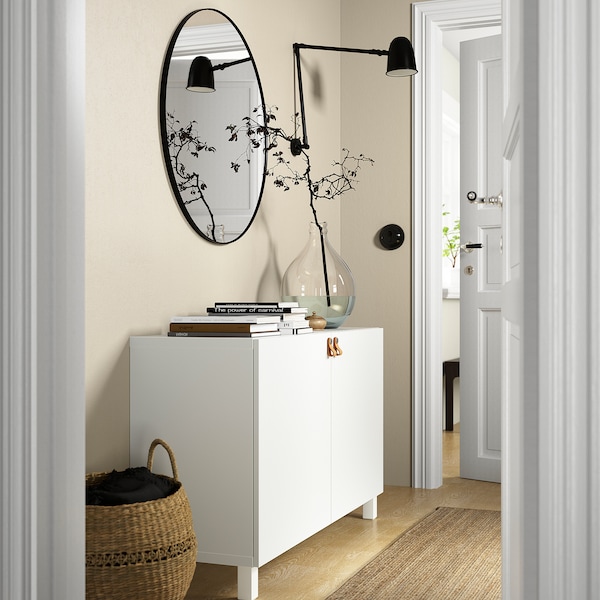 IKEA BESTÅ storage combination with doors, 47 1/4x16 1/2x29 1/8 in White / Lappviken / Stubbarp White, Ikea Ireland | 5841ZGOEX