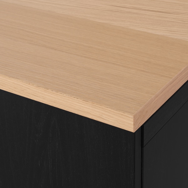 IKEA BESTÅ storage combination with doors, 47 1/4x16 1/2x29 7/8 in Black / Brown / Lappviken / Stubbarp Black / Brown, Ikea Ireland | 3246CGQYN