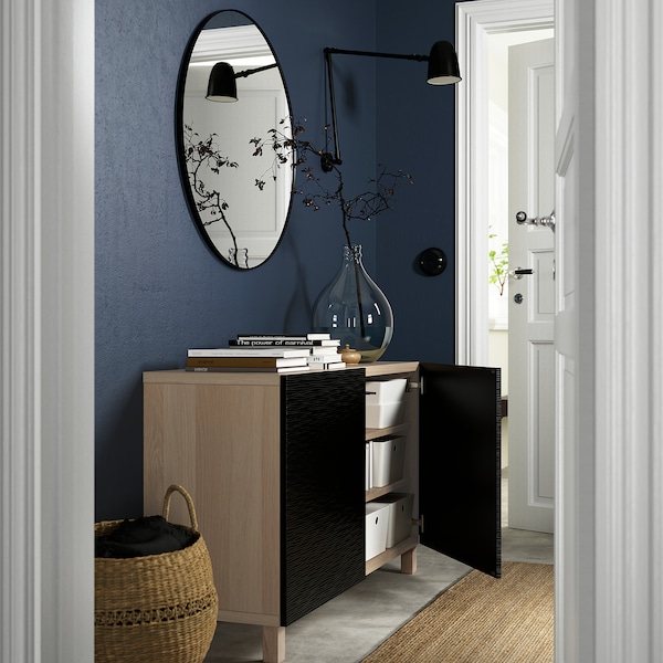 IKEA BESTÅ storage combination with doors Black, Ikea Ireland | 9185TEPAK