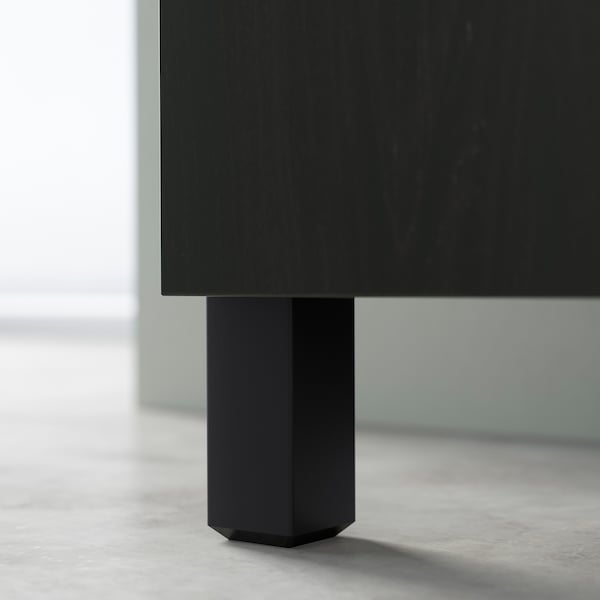 IKEA BESTÅ storage combination with doors, 47 1/4x16 1/2x29 1/8 in Black / Brown / Laxviken / Stubbarp Black, Ikea Ireland | 4521XALYR