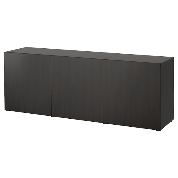 IKEA BESTÅ storage combination with doors, 70 7/8x16 1/2x25 5/8 in Black / Brown / Lappviken Black / Brown, Ikea Ireland | 2619PGDSM