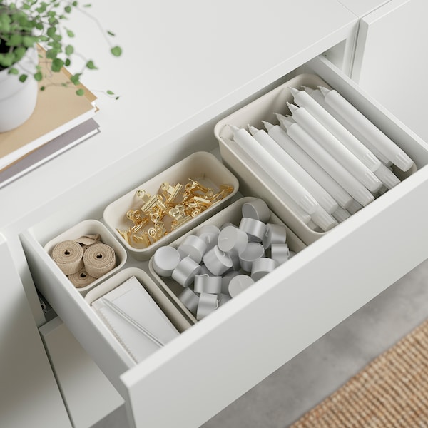 IKEA BESTÅ storage combination with drawers, white/Lappviken white, 70 7/8x16 1/2x25 5/8 in, Ikea Ireland | 2836KAGQU