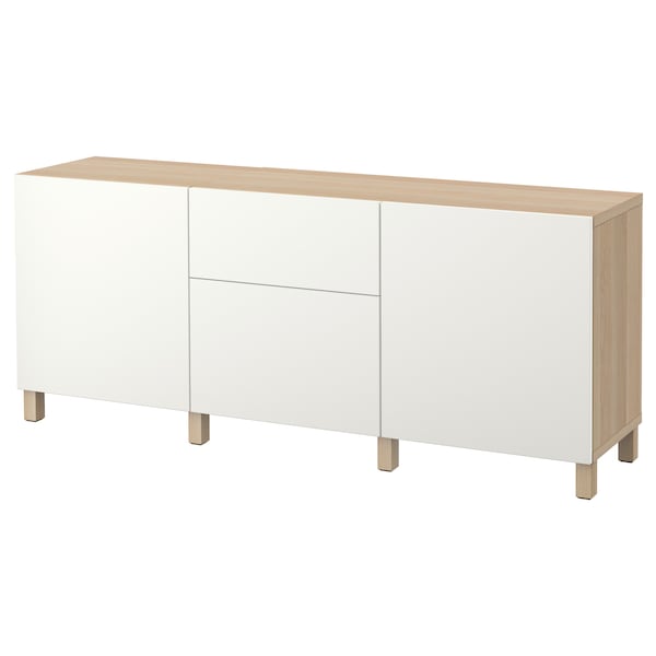 IKEA BESTÅ storage combination with drawers, white stained oak effect/Lappviken white, 70 7/8x15 3/4x29 1/8 in, Ikea Ireland | 6943KGLOE