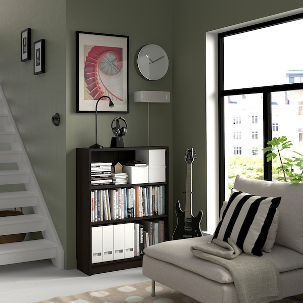 IKEA BILLY Bookcase, 31 1/2x11x41 3/4 in Dark Brown Oak Effect, Ikea Ireland | 9482KDNZA