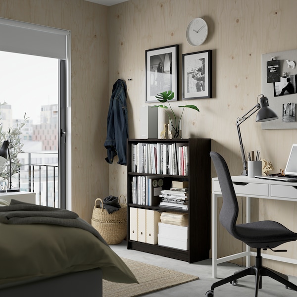 IKEA BILLY Bookcase, 31 1/2x11x41 3/4 in Dark Brown Oak Effect, Ikea Ireland | 9482KDNZA