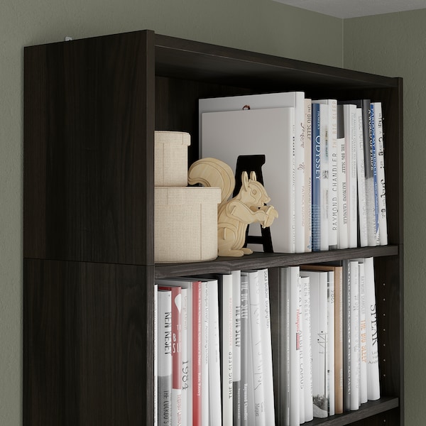 IKEA BILLY Height extension unit, 32x11x14 in Dark Brown Oak Effect, Ikea Ireland | 4159YQOHL