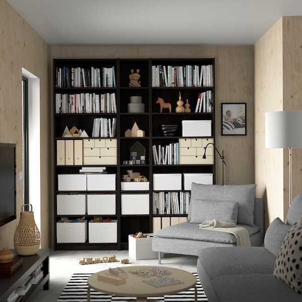 IKEA BILLY Height extension unit, 32x11x14 in Dark Brown Oak Effect, Ikea Ireland | 4159YQOHL