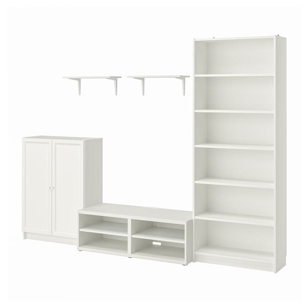 IKEA BILLY / BESTÅ TV storage combination, white, 110 1/4x15 3/4x79 1/2 in, Ikea Ireland | 8179GQUSO
