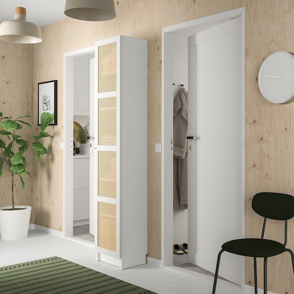 IKEA BILLY / HÖGADAL bookcase with door, 15 3/4x11 3/4x79 1/2 in White, Ikea Ireland | 2156RSENM