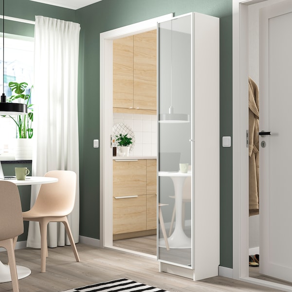 IKEA BILLY / HÖGBO bookcase comb w glass doors, 15 3/4x11 3/4x79 1/2 in White, Ikea Ireland | 6372IEHRL