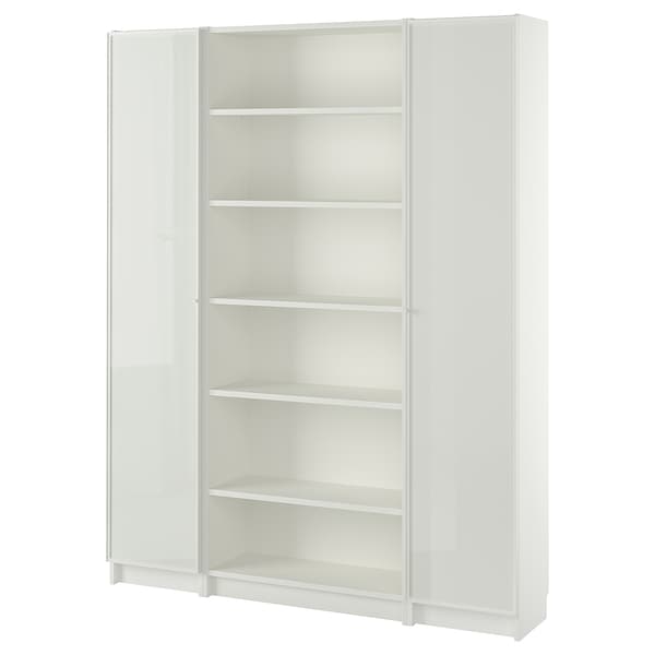 IKEA BILLY / HÖGBO bookcase comb w glass doors, 63x79 1/2 in White, Ikea Ireland | 4712VXTAP