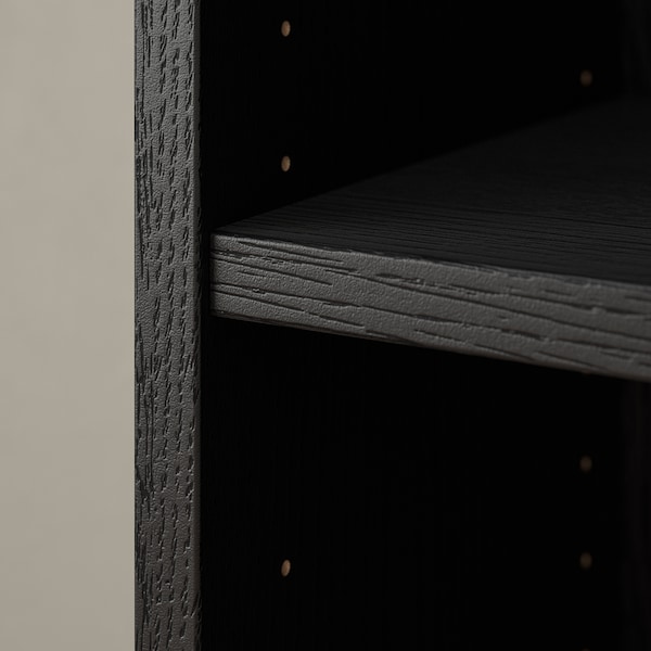 IKEA BILLY / OXBERG bookcase comb w doors, 94 1/2x11 3/4x41 3/4 in Black Oak Effect, Ikea Ireland | 7219NPHDC