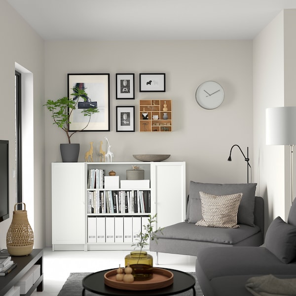 IKEA BILLY / OXBERG bookcase comb w doors, 63x41 3/4 in White, Ikea Ireland | 5047MCTAZ