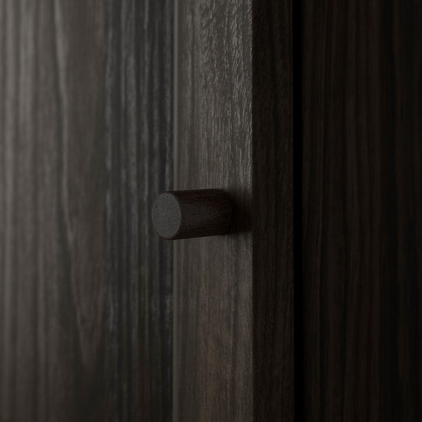 IKEA BILLY / OXBERG bookcase comb w doors, 63x41 3/4 in Dark Brown Oak Effect, Ikea Ireland | 8694THLAZ