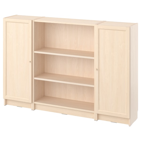 IKEA BILLY / OXBERG bookcase comb w doors, 63x41 3/4 in Birch Effect, Ikea Ireland | 2436NRASO