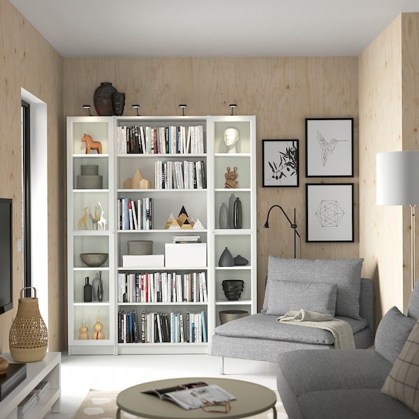 IKEA BILLY / OXBERG bookcase comb w glass doors, 63x79 1/2 in White, Ikea Ireland | 2458DULZE