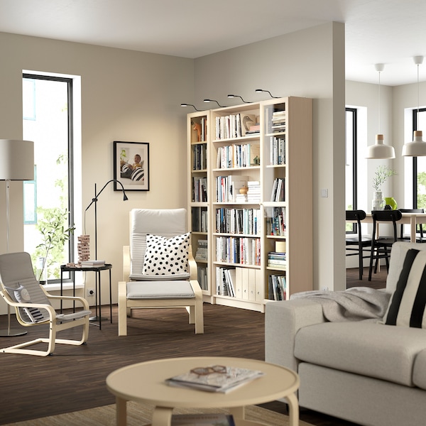 IKEA BILLY / OXBERG bookcase comb w glass doors, 63x79 1/2 in Birch Effect, Ikea Ireland | 2768HZUVJ