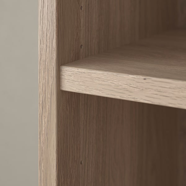 IKEA BILLY / OXBERG bookcase w glass doors, 31 1/2x11 3/4x93 1/4 in Oak Effect / Clear Glass, Ikea Ireland | 3042FZSPA