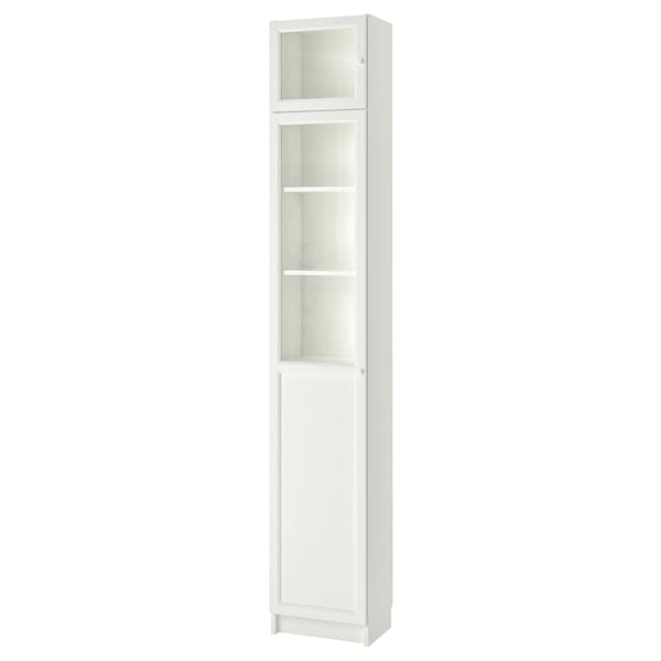 IKEA BILLY / OXBERG bookcase w hght ext ut/pnl/glss drs, white/glass, 15 3/4x11 3/4x93 1/4 in, Ikea Ireland | 8016UDXTV