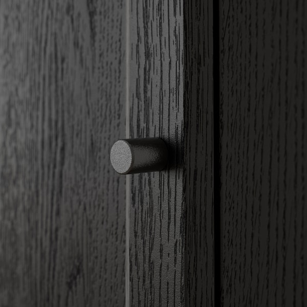 IKEA BILLY / OXBERG bookcase with door, 15 3/4x11 3/4x41 3/4 in Black Oak Effect, Ikea Ireland | 2610HEGTK