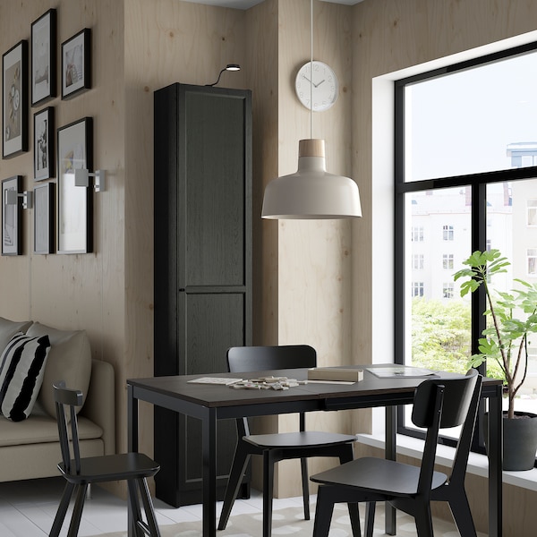 IKEA BILLY / OXBERG bookcase with doors, 15 3/4x11 3/4x79 1/2 in Black Oak Effect, Ikea Ireland | 3097VOXAT