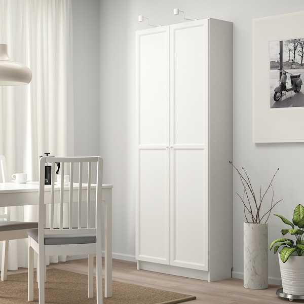 IKEA BILLY / OXBERG bookcase with doors, 31 1/2x11 3/4x79 1/2 in White, Ikea Ireland | 2973CULTK