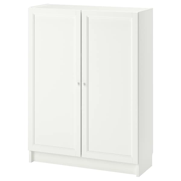 IKEA BILLY / OXBERG bookcase with doors, 31 1/2x11 3/4x41 3/4 in White, Ikea Ireland | 4260KCFIJ