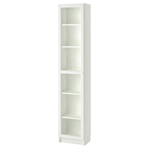 IKEA BILLY / OXBERG bookcase with glass-door, 15 3/4x11 3/4x79 1/2 in White / Glass, Ikea Ireland | 1793XZVFJ