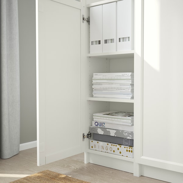 IKEA BILLY / OXBERG bookcase with panel/glass doors, white/glass, 47 1/4x11 3/4x79 1/2 in, Ikea Ireland | 5684IOJLW