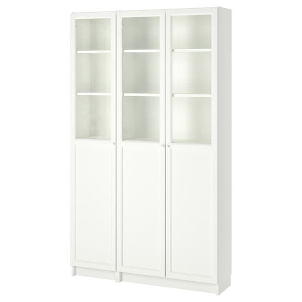 IKEA BILLY / OXBERG bookcase with panel/glass doors, white/glass, 47 1/4x11 3/4x79 1/2 in, Ikea Ireland | 5684IOJLW