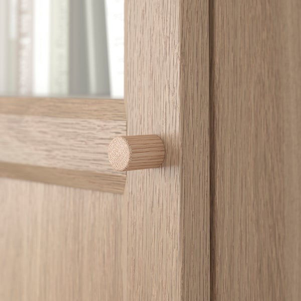 IKEA BILLY / OXBERG bookcase with panel/glass door, 15 3/4x11 3/4x79 1/2 in Oak Effect, Ikea Ireland | 6874MNPTS