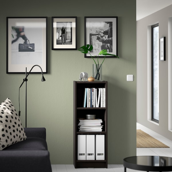 IKEA BILLY bookcase, 15 3/4x11x41 3/4 in Dark Brown Oak Effect, Ikea Ireland | 1326JHKTY