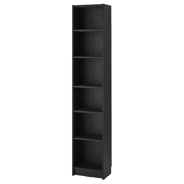 IKEA BILLY bookcase, 15 3/4x11x79 1/2 in Black Oak Effect, Ikea Ireland | 8619XSIVK