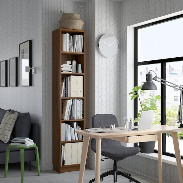 IKEA BILLY bookcase, 15 3/4x11x79 1/2 in Brown Walnut Effect, Ikea Ireland | 9715IRFXD
