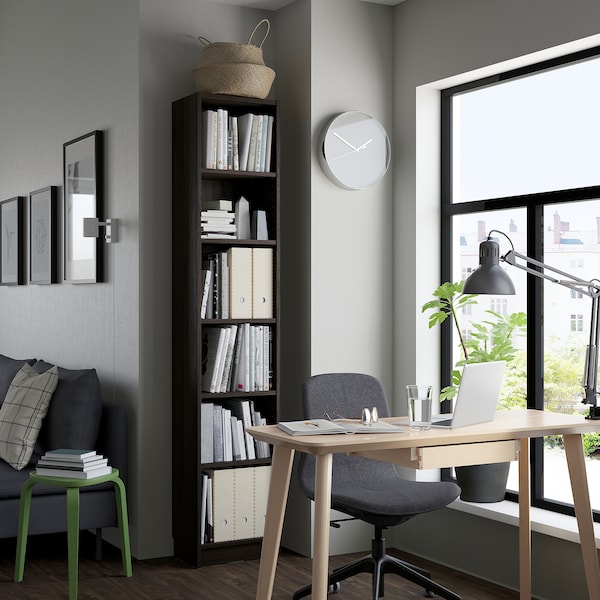 IKEA BILLY bookcase, 15 3/4x11x79 1/2 in Dark Brown Oak Effect, Ikea Ireland | 8473ABUNH