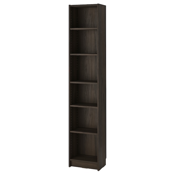IKEA BILLY bookcase, 15 3/4x11x79 1/2 in Dark Brown Oak Effect, Ikea Ireland | 8473ABUNH
