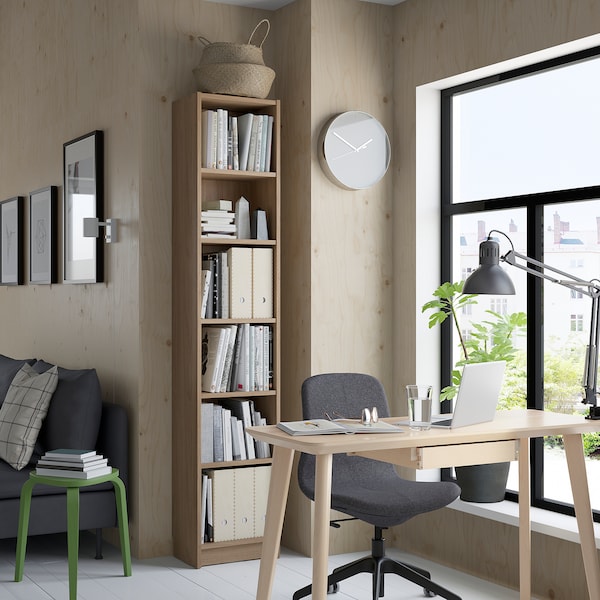 IKEA BILLY bookcase, 15 3/4x11x79 1/2 in Oak Effect, Ikea Ireland | 4689MIYZN