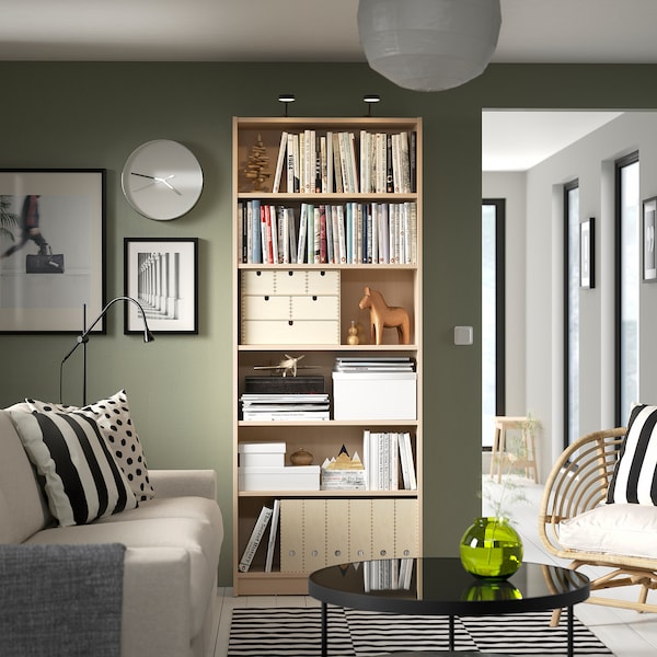 IKEA BILLY bookcase, 31 1/2x11x79 1/2 in Birch Effect, Ikea Ireland | 9043EOCFZ