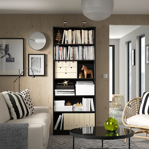 IKEA BILLY bookcase, 31 1/2x11x79 1/2 in Black Oak Effect, Ikea Ireland | 2347NFVDA