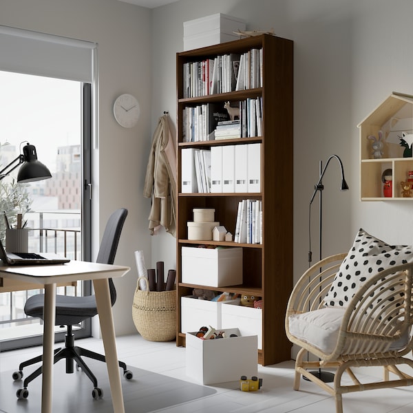 IKEA BILLY bookcase, 31 1/2x11x79 1/2 in Brown Walnut Effect, Ikea Ireland | 3584NTSGR