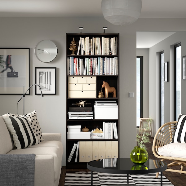 IKEA BILLY bookcase, 31 1/2x11x79 1/2 in Dark Brown Oak Effect, Ikea Ireland | 9375AHBEN