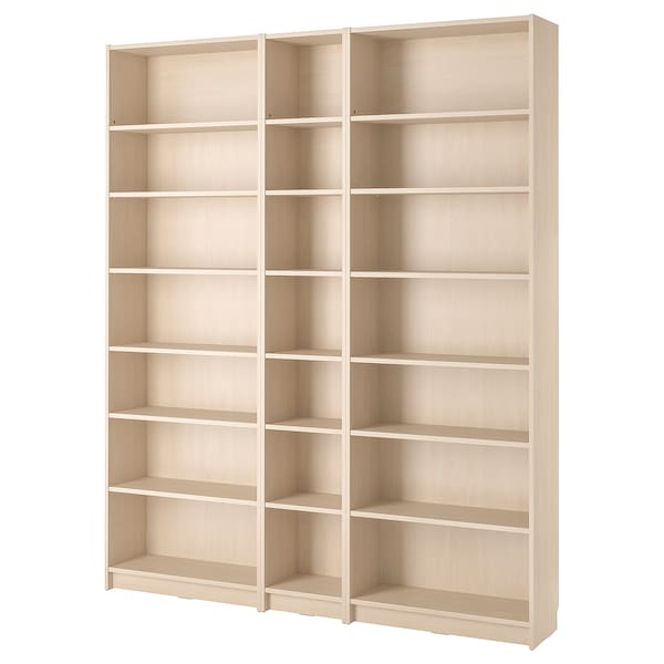 IKEA BILLY bookcase comb w extension units, 78 3/4x11x93 1/4 in Birch Effect, Ikea Ireland | 6180NLBEO