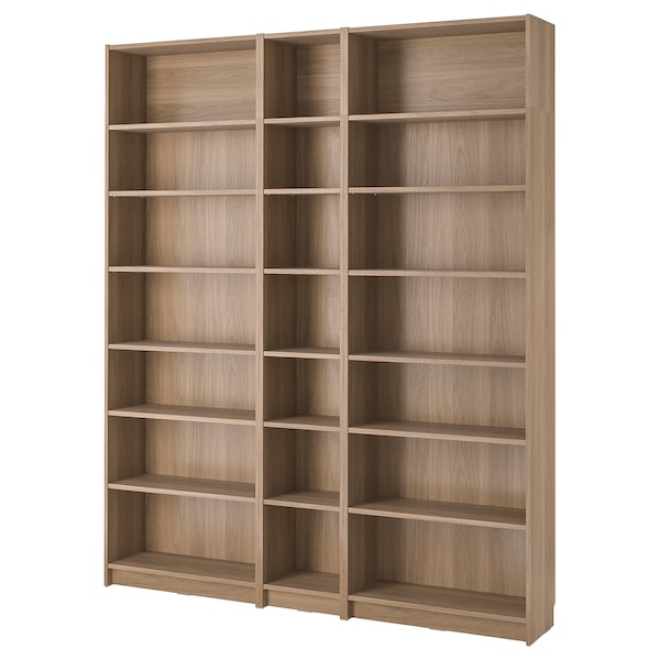 IKEA BILLY bookcase comb w extension units, 78 3/4x11x93 1/4 in Oak Effect, Ikea Ireland | 8374IJRNU