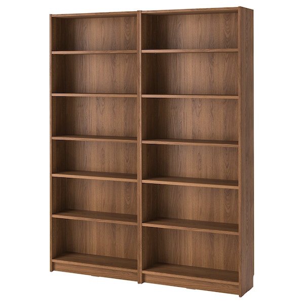 IKEA BILLY bookcase combination, 63x11x79 1/2 in Brown Walnut Effect, Ikea Ireland | 7684PXWUR
