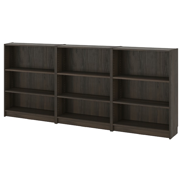 IKEA BILLY bookcase combination, 94 1/2x11x41 3/4 in Dark Brown Oak Effect, Ikea Ireland | 7485FQCWL