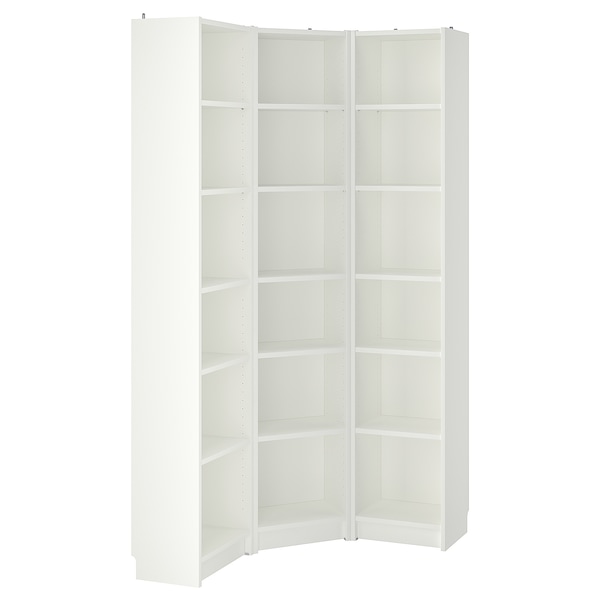 IKEA BILLY bookcase combination/crn solution, white, 37 3/8/37 3/8x11x79 1/2 in, Ikea Ireland | 1035WEOGQ