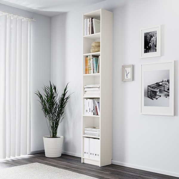 IKEA BILLY bookcase, white, 15 3/4x11x93 1/4 in, Ikea Ireland | 3047DMCSG